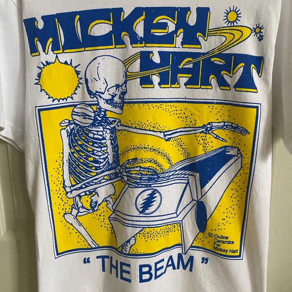 Mickey Hart "The Beam" White T-Shirt Size S - Picture 2 of 9